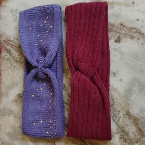 2 Warm Knitted Head Bands